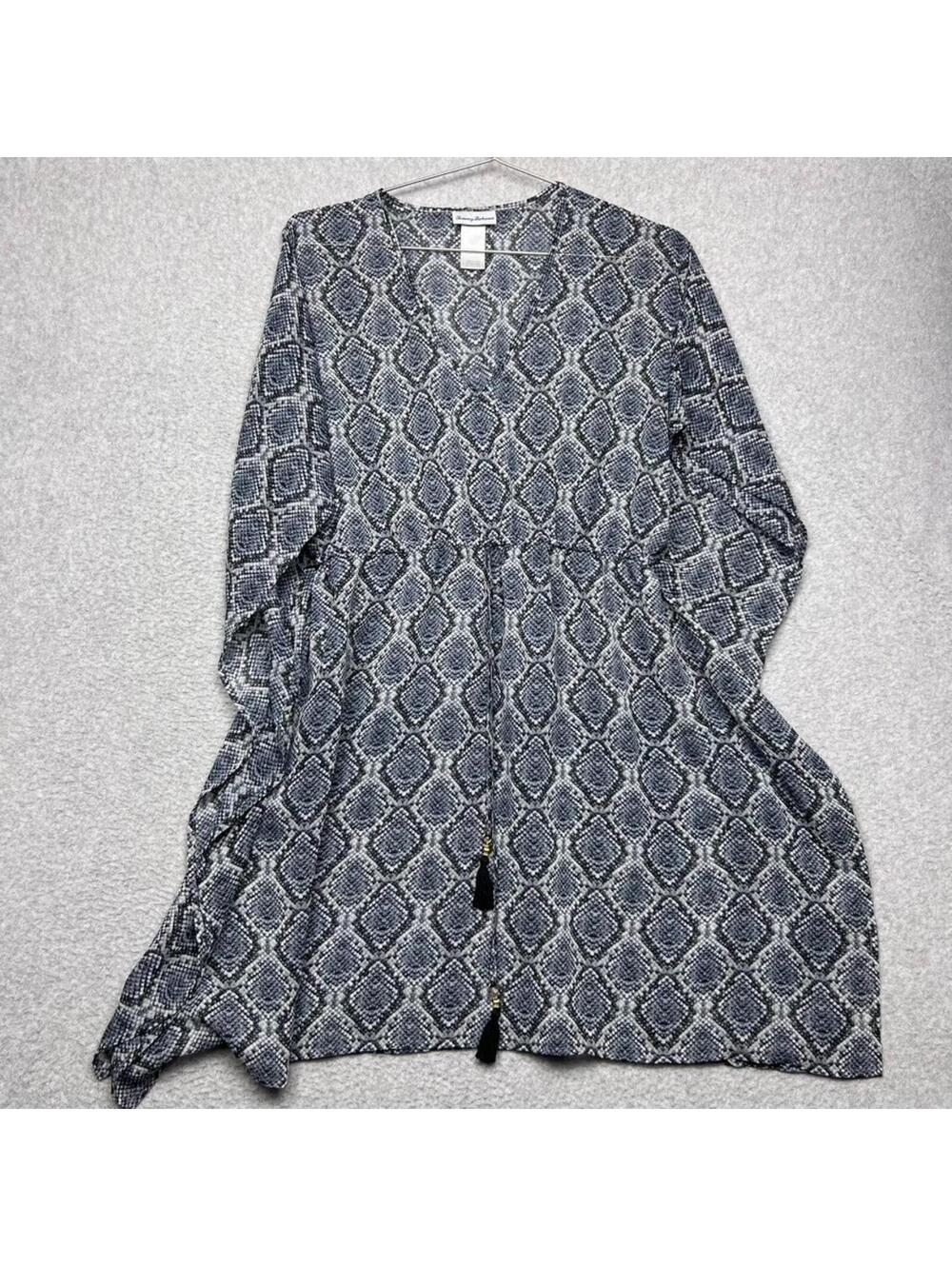 Tommy Bahama Snakeskin Print Dress Sheer Swim Beach Cover Up Womens S/M Python